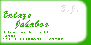 balazs jakabos business card