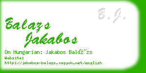 balazs jakabos business card